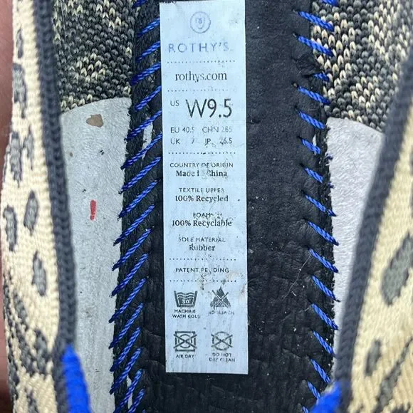 Rothys The Flat Leopard Print Round Toe Slip On Women's Size 9.5 - Picture 12 of 12